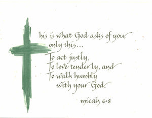 Card ・ Micah 6:8 ・ Lent (C4L)